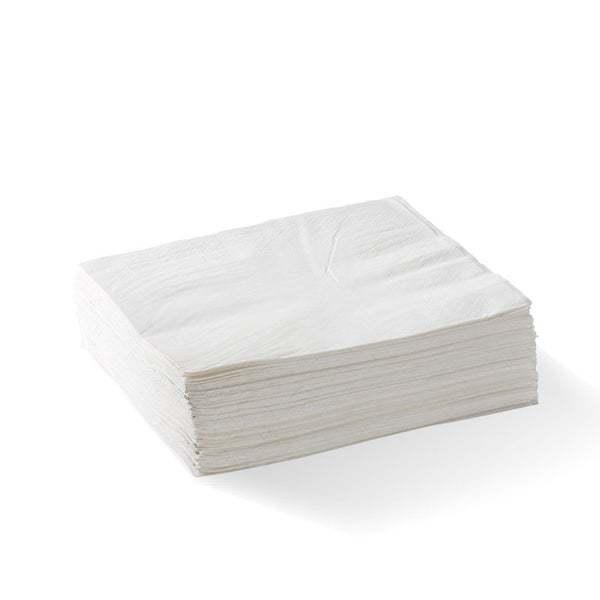 Lunch Napkin 2 Ply (1/4 Fold) White - BioNapkin