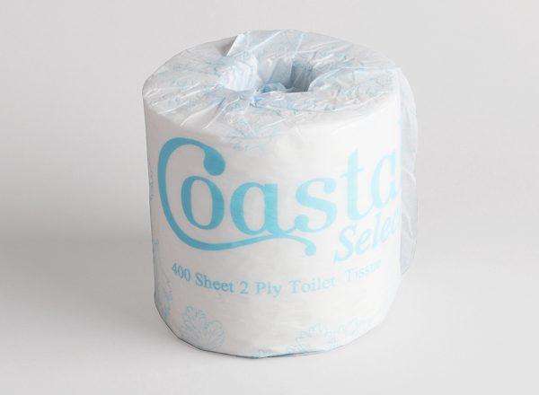 Toilet rolls 2ply 400sh - Coastal brand