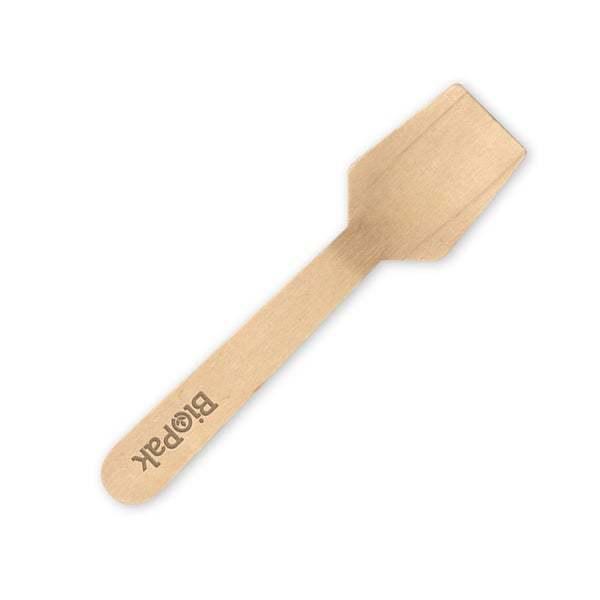 10cm Ice Cream Spoon, FSC 100%, Wood - BioPak