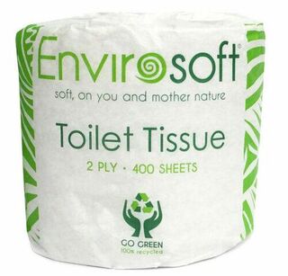 Toilet Paper Recycled 2ply 400sheet Wrapped - Envirosoft