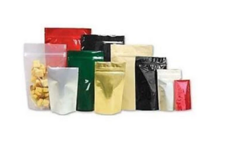 Stand Up Pouch With Zipper 5kg 380x550mm BLACK SHINY - Pack Fresh