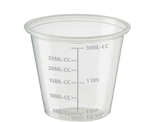 30ml/1oz Graduated Portion Cup, Clear - Castaway