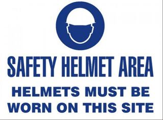 Hardhat Safety Sign, Corflute, 600 x 450mm - Esko
