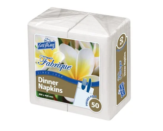 Elegance' Dinner Napkins, Pocket Fold, White - Castaway