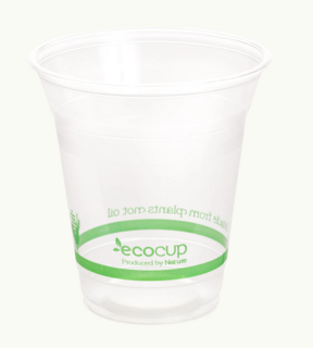 360ml Clear Cold Cup PLA Green - Ecoware