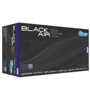 Nitrile Black Gloves PowderFree X-LARGE - Black Air