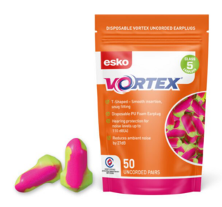 Vortex® T-Shaped Hi-Vis Earplugs - Esko