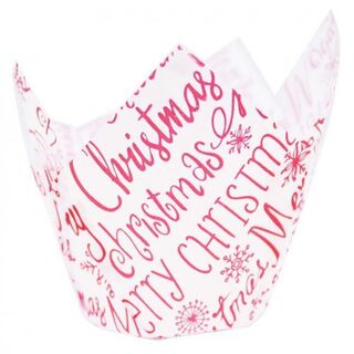 Texas Muffin Wrap - Merry Christmas Red - Confoil