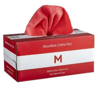 Dispenser Microfibre Cloth Red 300 x 300mm - Matthews